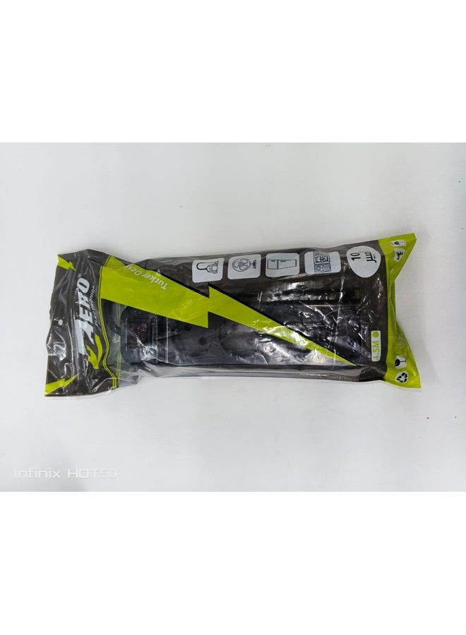 Genaric شريط طاقة من زيرو إليكترونيكس - 10 منافذ مع حماية من زيادة التيار - سلك 1.5 متر - Image 1