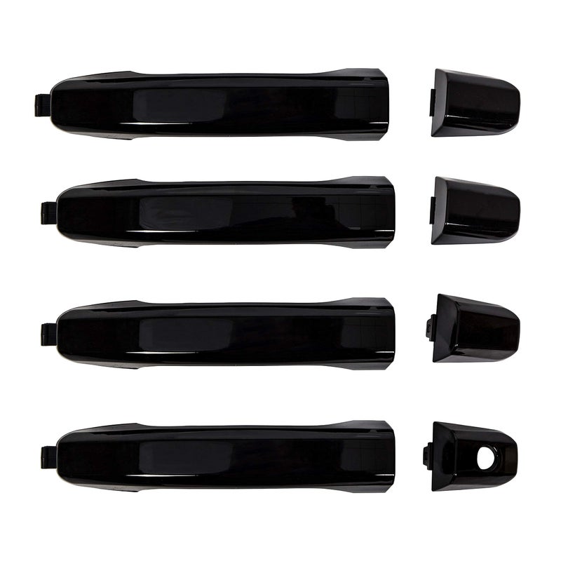 HECASA Outside Exterior Door Handles Compatible with 20142019 Chevy Silverado GMC Sierra 1500 2500HD 3500HD Replacement for 22923605 23236150 22929464 22923599 84713668 Gloss Black - Image 2