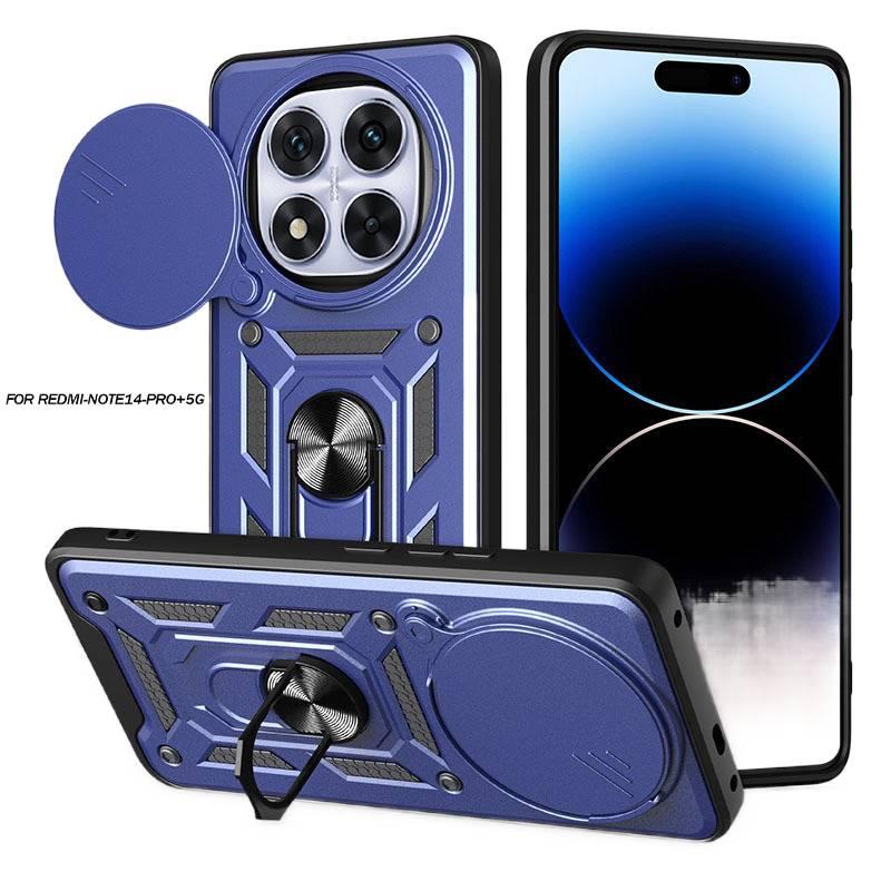 BB غطاء واقي بTPU+PC لـ Redmi Note 14 Pro مع حماية من السقوط وحامل قائم مع مقاوم للصدمات مع مغناطيس قوي مع قبضة مضادة للانزلاق باللون Silver مضاد للانزلاق مغناطيسي بوظيفة حامل من ماد. - Image 4