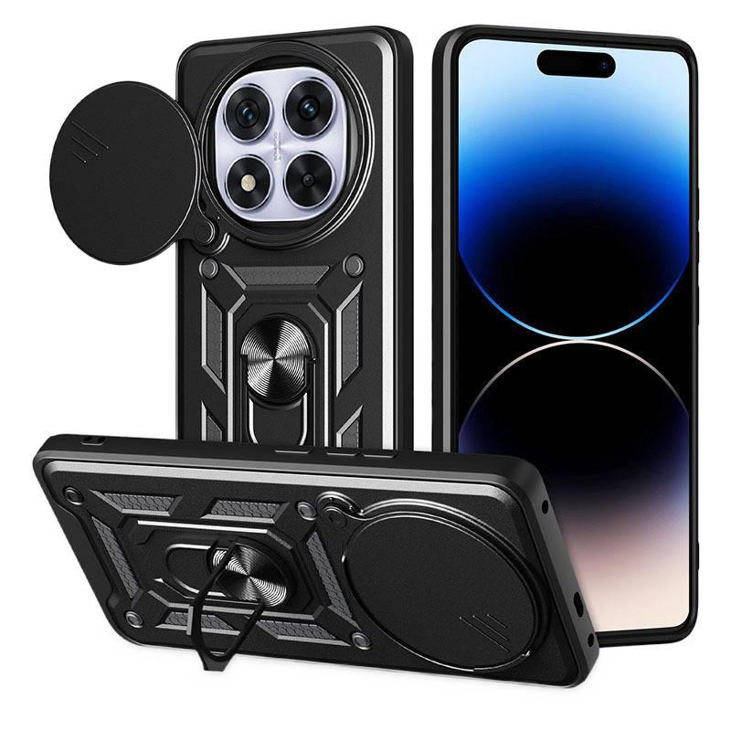 BB غطاء واقي بTPU+PC لـ Redmi Note 14 Pro مع حماية من السقوط وحامل قائم مع مقاوم للصدمات مع مغناطيس قوي مع قبضة مضادة للانزلاق باللون Silver مضاد للانزلاق مغناطيسي بوظيفة حامل من ماد. - Image 3