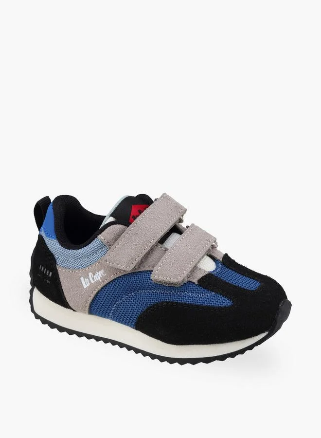 لي كوبر Boys Panelled Hook & Loop Ankle School Sneakers
