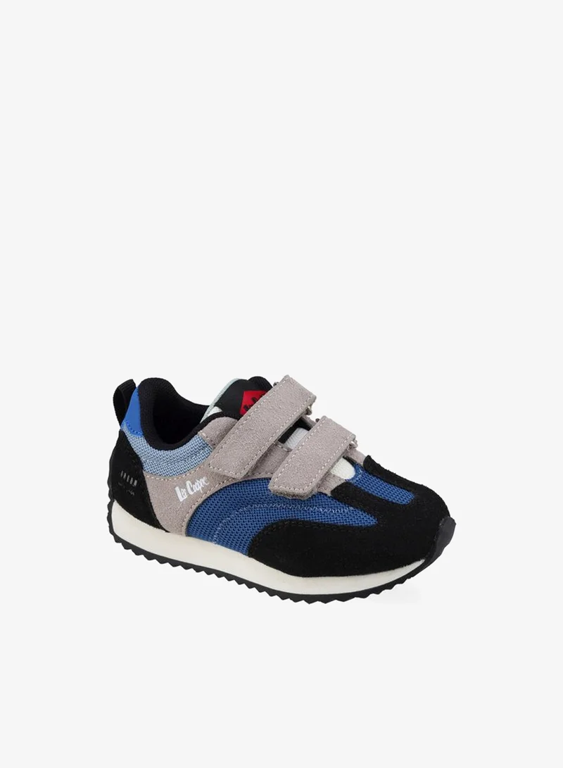 Lee Cooper Boys Panelled Hook & Loop Ankle School Sneakers