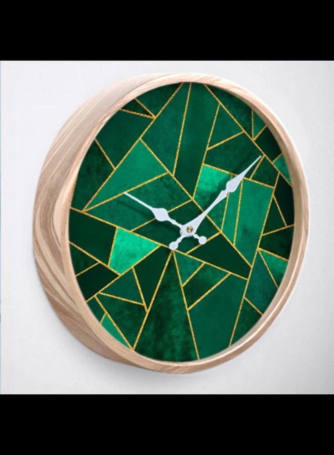 RIZARIES Green Geometric Wall Clock  - Image 2