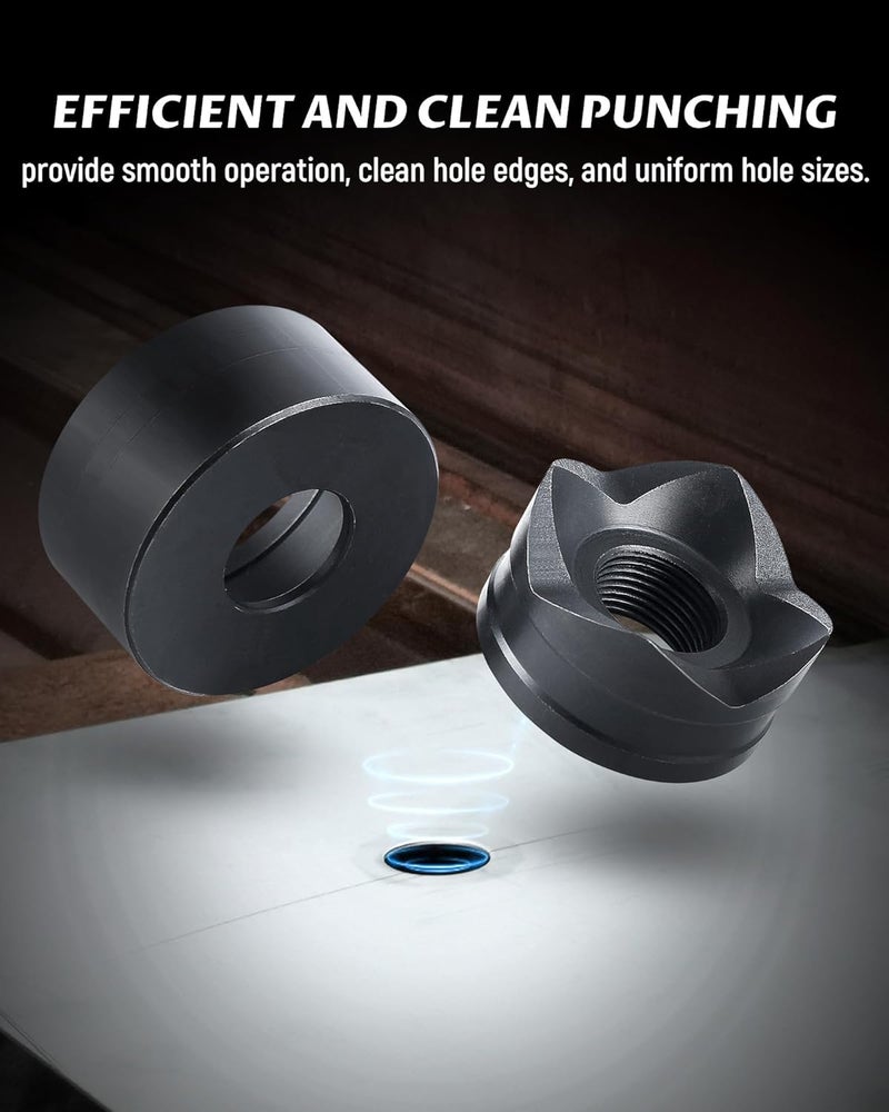 Lichamp طقم مثقاب يدوي، قاطع ثقوب معدني ثقيل، مجموعة قواطع ثقوب أنابيب - Image 4