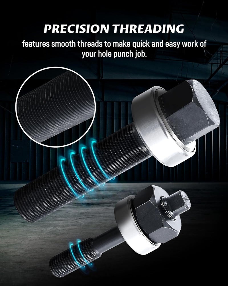 Lichamp طقم مثقاب يدوي، قاطع ثقوب معدني ثقيل، مجموعة قواطع ثقوب أنابيب - Image 5