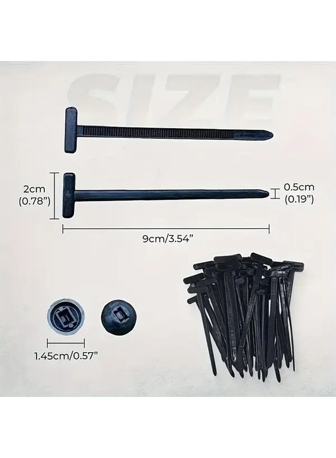 Heavy Duty Tie Buckles 20pcs Black Secure Fasteners for Automotive And DIY - Image 4