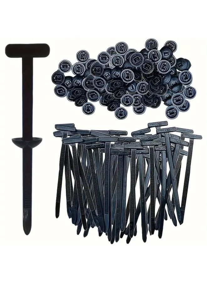 Heavy Duty Tie Buckles 20pcs Black Secure Fasteners for Automotive And DIY - Image 1