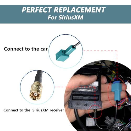 Anina Car Factory Satellite Radio XM Antenna GPS Antenna Adapters Connector Cable for Toyota 2012-2021 to Aftermarket Radio Pioneer Kenwood OEM Sirius XM Antenna Retention/GPS Navigation Receiver - Image 3