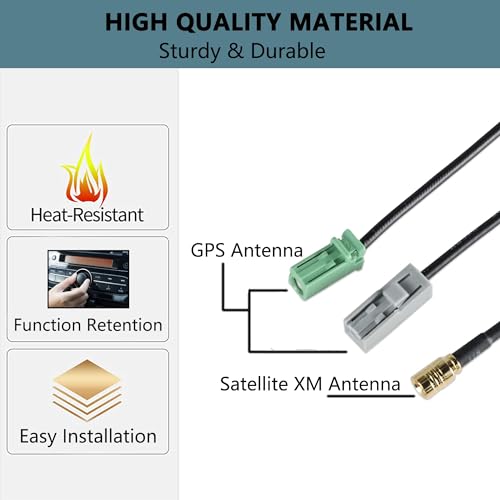 Anina Car Factory Satellite Radio XM Antenna GPS Antenna Adapters Connector Cable for Toyota 2012-2021 to Aftermarket Radio Pioneer Kenwood OEM Sirius XM Antenna Retention/GPS Navigation Receiver - Image 5