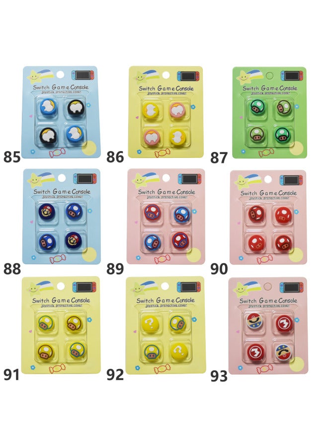 Nintendo Switch Silicone Rocker Protective Cap Cartoon Rocker Cap Ns Controller Rocker 4 Pack Customized Combination-product Color:Klm+love (green)  - Image 2