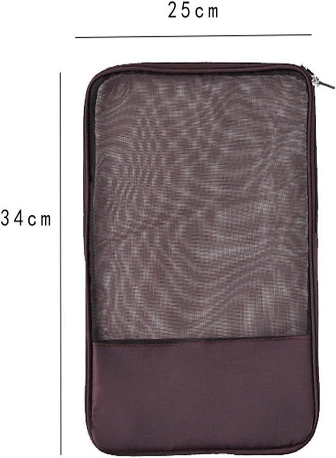Prachit Travel A4 File Pouch School Student Pencil Case Stationery Storage Bag Office Organizer Translucent Pouch Nylon Mesh Zip Pouch Bag Organizer for Documents Storage (1Pcs) - Image 3
