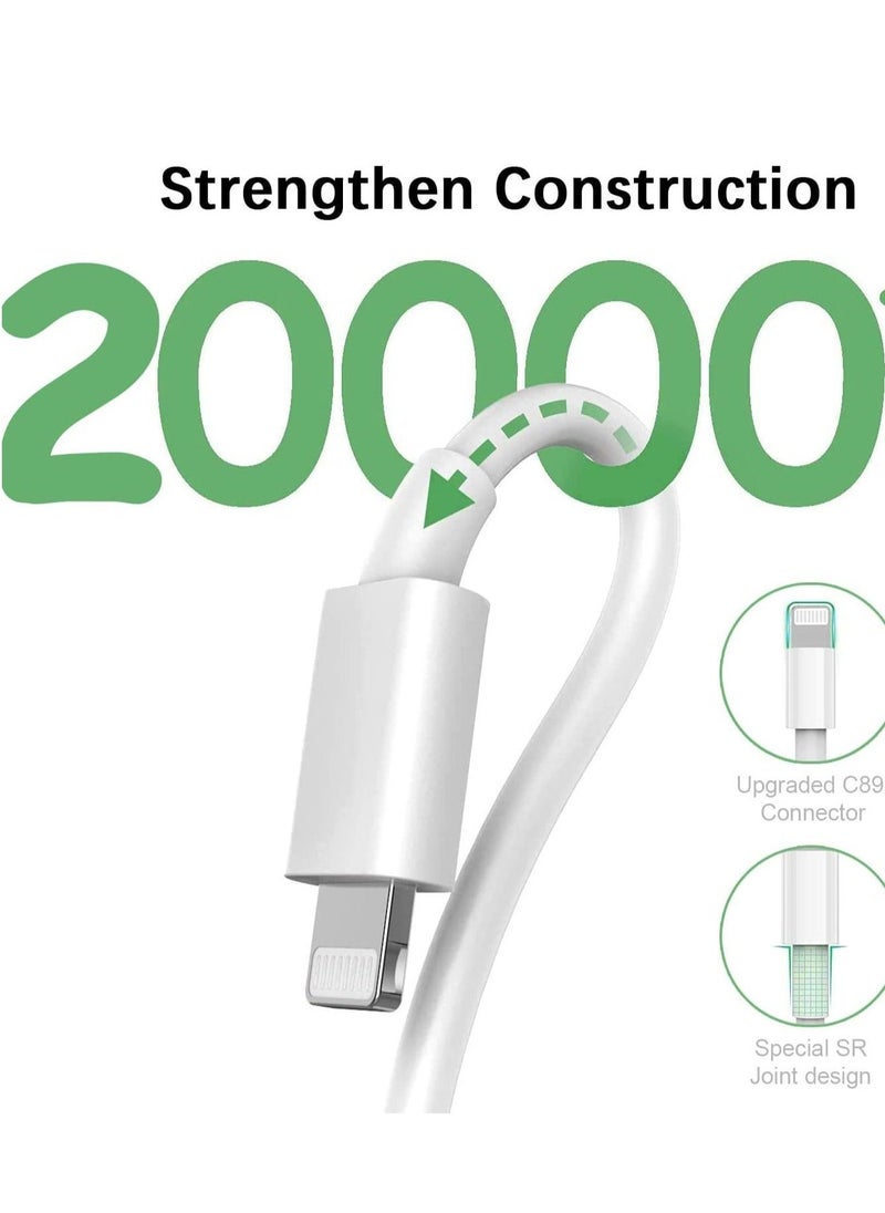 iPhone Charger Cable, 3Pack 1M Lightning Cord USB A Fast Charging Compatible with iPhone 12 Pro MAX Mini/11 X XS XR 8 Plus 7 Plus 6S Plus 5S SE iPod iPad Pro Touch