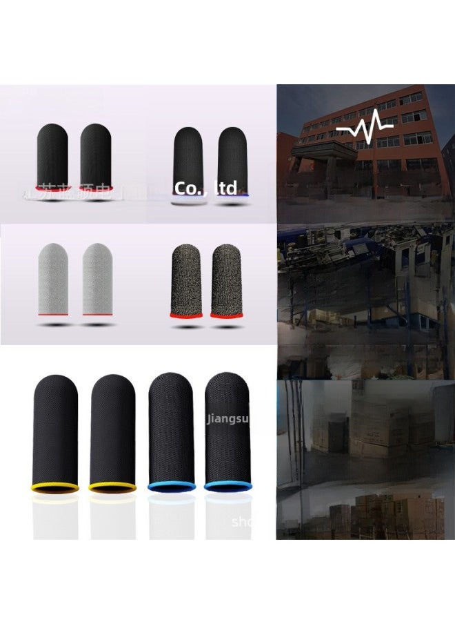 General Ultra-thin Fiber Game Finger Sleeve Anti-slip For Mobile Touch Screen Gaming E-sports Pubg Finger Cover-Product Color:18-pin Carbon White (paid)  - Image 2