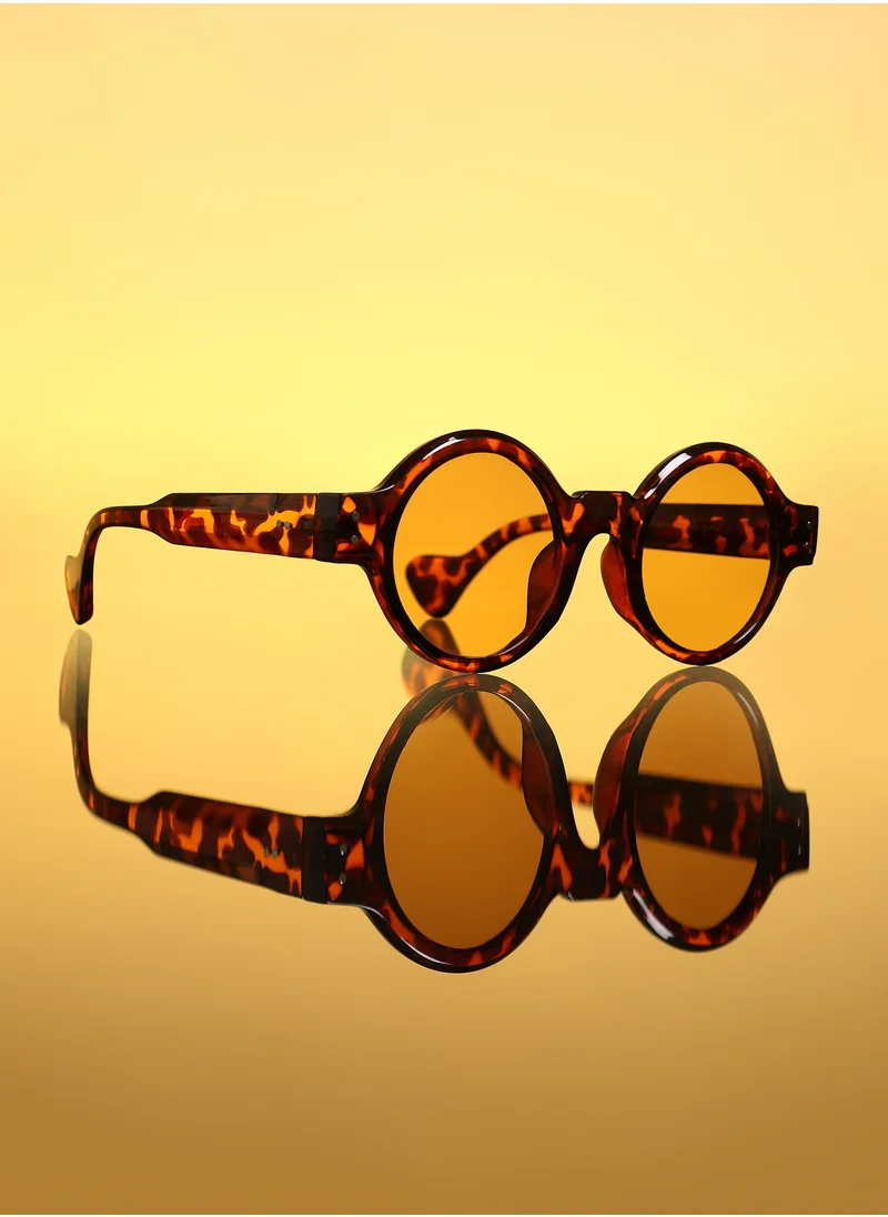صوص هاوت Women's The Scholar Round Sunglass - Coffee Brown