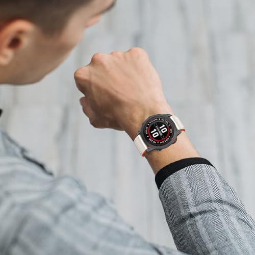 ISABAKE 26mm Strong Magnetic Bands Compatible for Garmin Fenix 8 51mm/Fenix 7X / Fenix 6X / Fenix 5X/Enduro 2, Quick Fit Silicone Wrist Strap for Fenix 8/7/6/5/Forerunner 935/945/Epix Gen 2 - Image 3