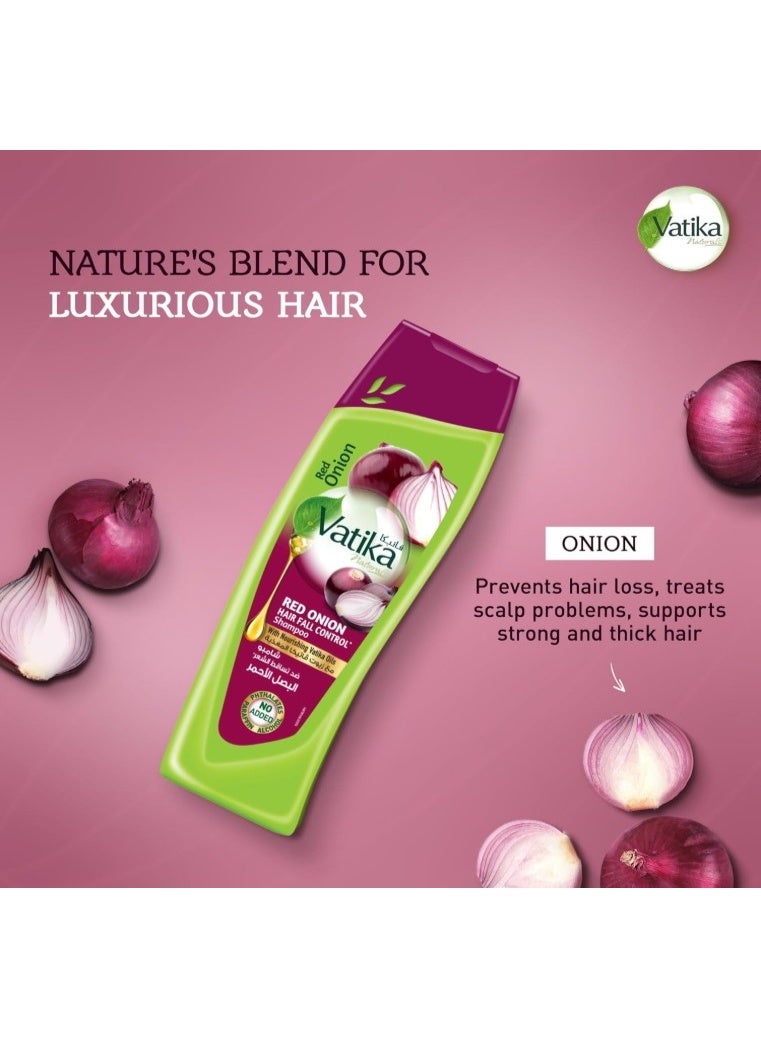 Vatika Naturals Onion Shampoo 2x400ml | For Thicker and Stronger Hair Growth | Scalp Nourishment for Thin Hair and Hair Breakage | No Paraffin, No Alcohol,... - Image 3