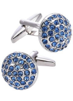 Round Cufflinks For Men Women With Crystals In Gift Case Classic Silver Men'S Crystals Cufflinks Jewelry Set For Wedding Party Anniversary Business Events Tuxedo Dress (Blue Crystals) - pzsku/ZD5A47AC1F7C62A4F656BZ/45/_/1735816979/6e65caed-1fda-4702-9df4-8965ff894b4b