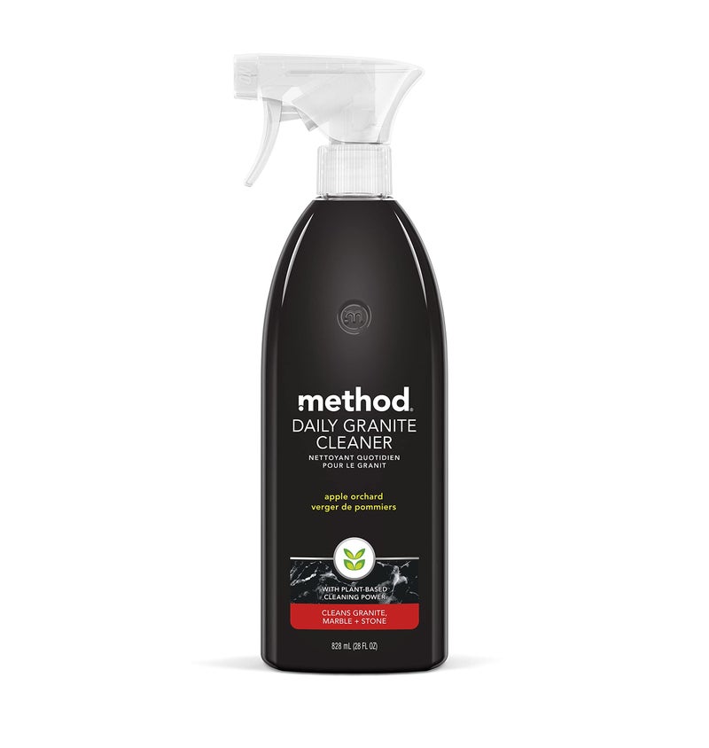 Method Daily Granite Cleaner Spray Apple Orchard PlantBased Cleaning Agent for Granite Marble and Other Sealed Stone 28 oz Spray Bottle Pack of 1