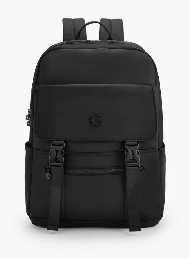Solid Backpack With Adjustable Shoulder Straps