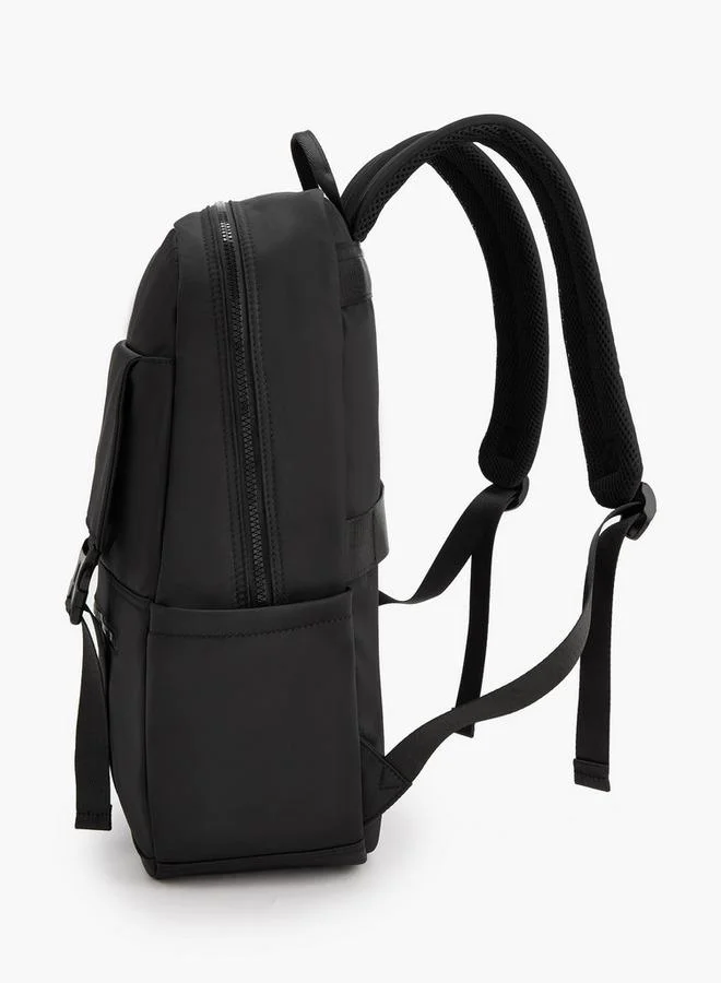Missy BLACK Solid Backpack With Adjustable Shoulder Straps for Women | Best Price UAE