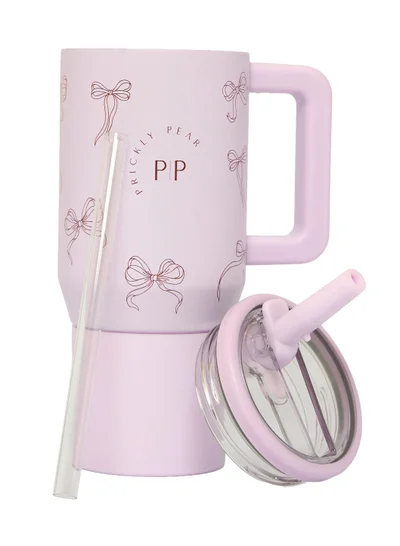 Prickly Pear Stainless Steel Water Bottle 20 Oz Hydrator Pretty Bows