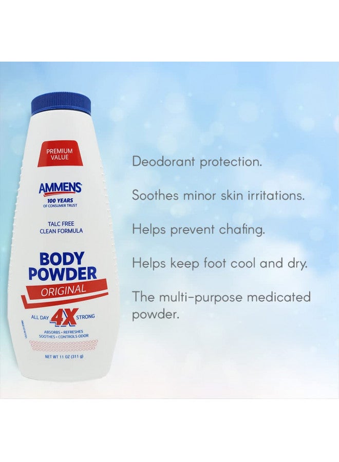 Ammens Talc-Free Medicated Powder. Original, Fresh Sensation, Moisture Absorption, Extreme Comfort. 311g. Pack of 6 - Image 3