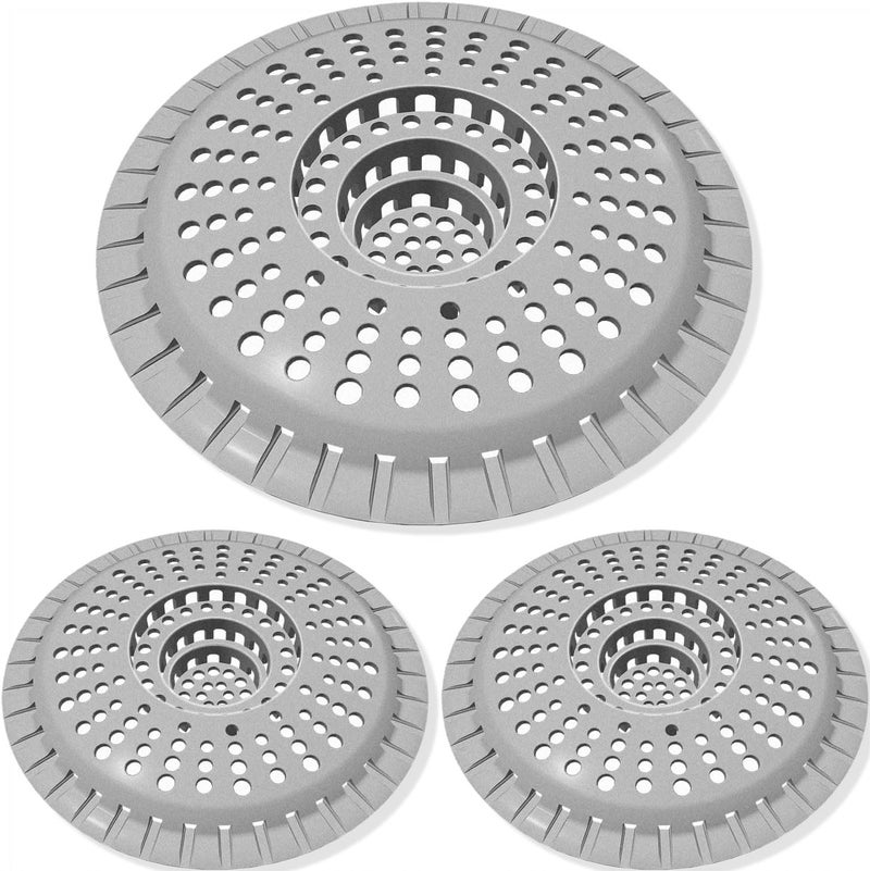 LASVIAL 3 Pack Bathroom Sink Drain Strainer, Hair Catcher Shower Drain, Shower Drain Cover, Bathtub Hair Catcher, Silicone Tub Hair Trap Stopper Accessories, Kitchen Sink Garbage Plug Bathroom Necessities - Image 1