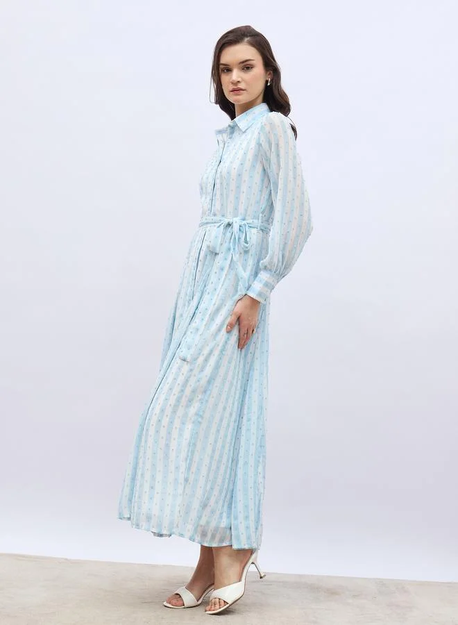 Styli Striped Chiffon Dress