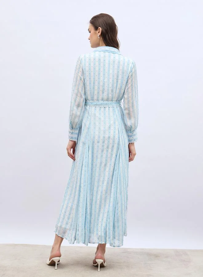 Styli Striped Chiffon Dress