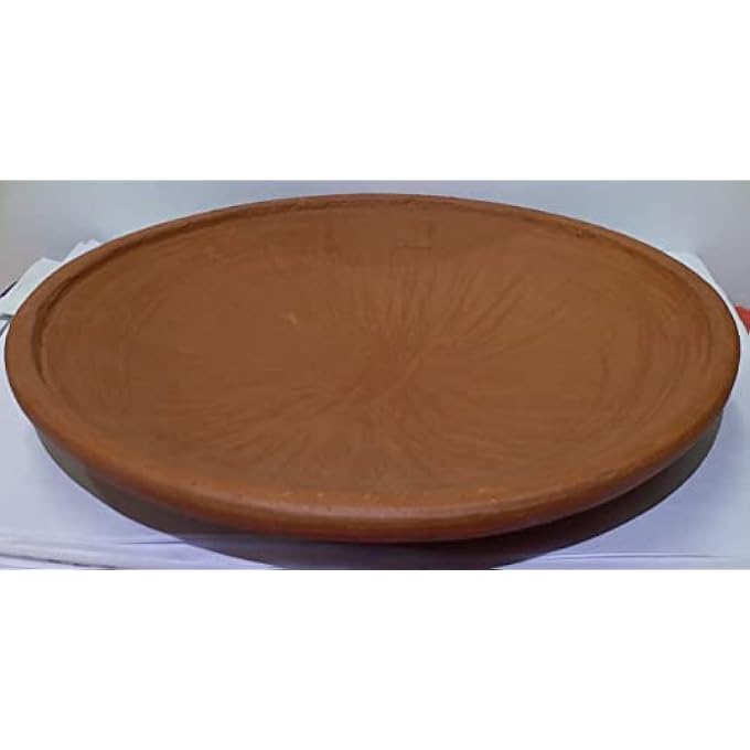 ريحني طين تاوا بدون مقبض من الفخار - Image 1