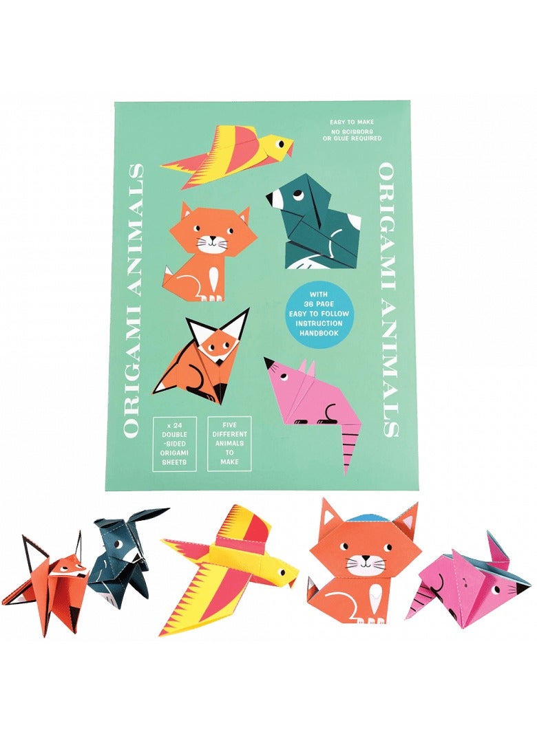 Rex London Children's Origami Kit – Animal Folding Paper Craft Set for Kids | 24 Sheets + Stickers | Fun DIY Paper Activity for Creativity, Focus & Motor Skills | Ages 3+ - Image 2