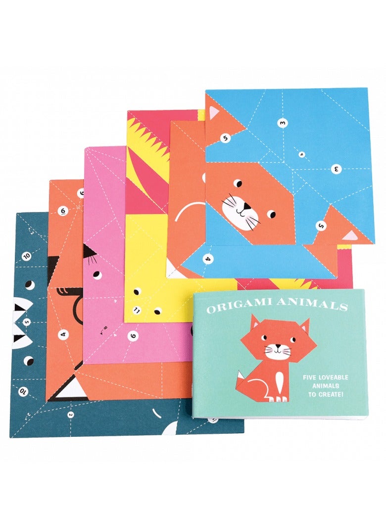 Rex London Children's Origami Kit – Animal Folding Paper Craft Set for Kids | 24 Sheets + Stickers | Fun DIY Paper Activity for Creativity, Focus & Motor Skills | Ages 3+ - Image 3