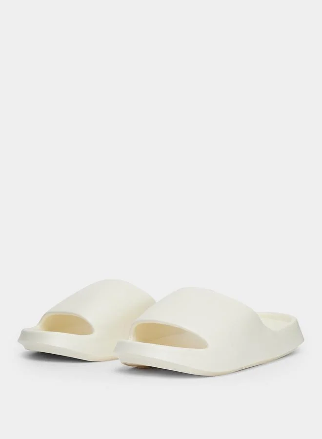 Take Two Solid Thick Sole Bathroom Slippers