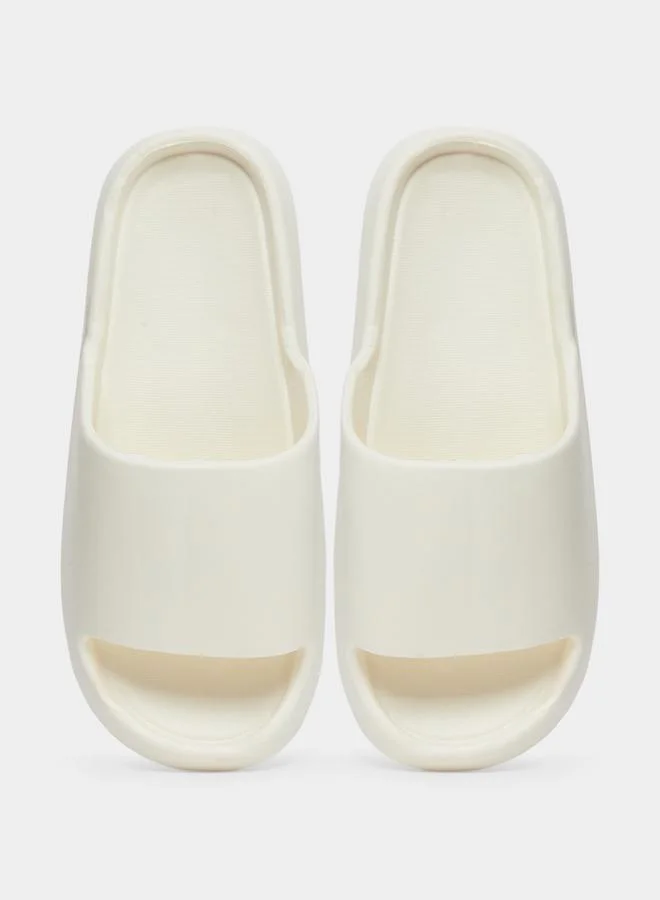 Take Two Solid Thick Sole Bathroom Slippers