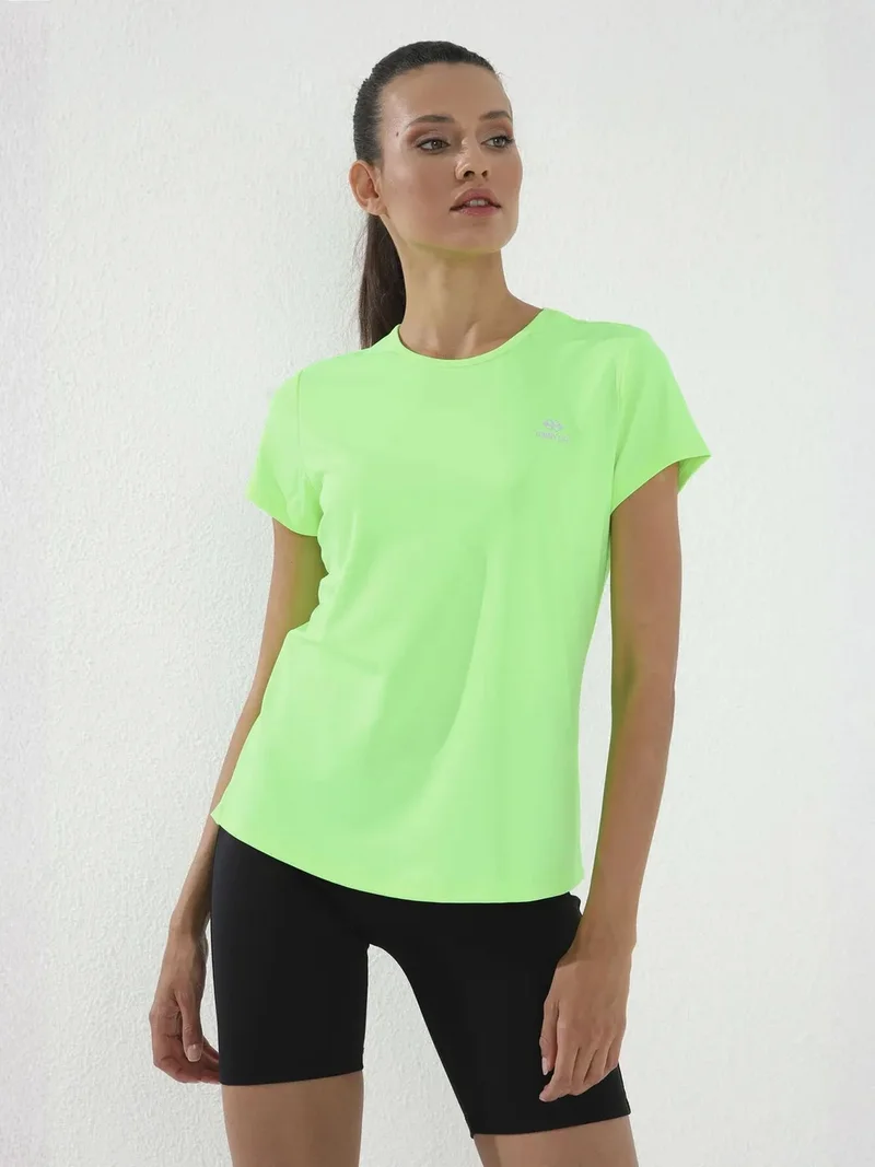 تومي لايف TOMMY Women's Solid Short-Sleeve Crew Neck T-Shirt