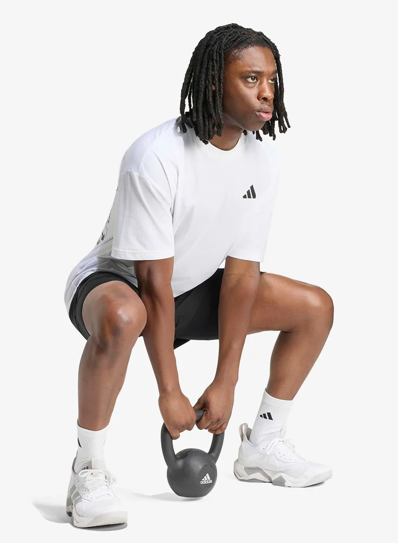 Adidas WHITE Climacool Fun Training Graphic T-Shirt for Men | Best Price UAE