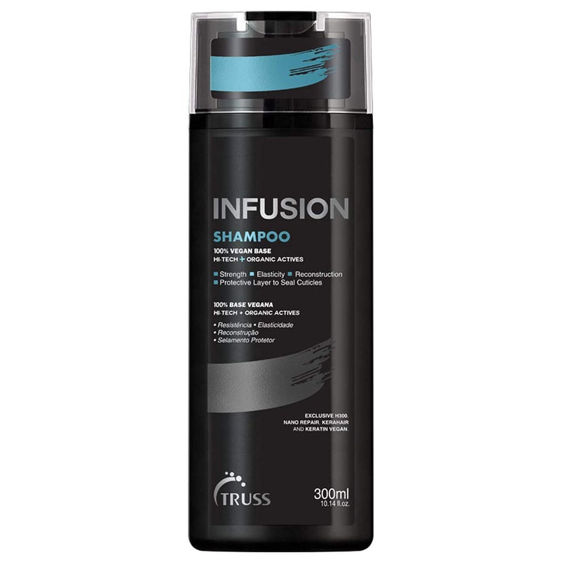 TRUSS Infusion Hair Shampoo - Cleansing Shampoo for Dry Hair Repair, Hydration and Protection - 100% Vegan, Color-Safe Formula with Anti-Aging Benefits (300 ml) - Image 1