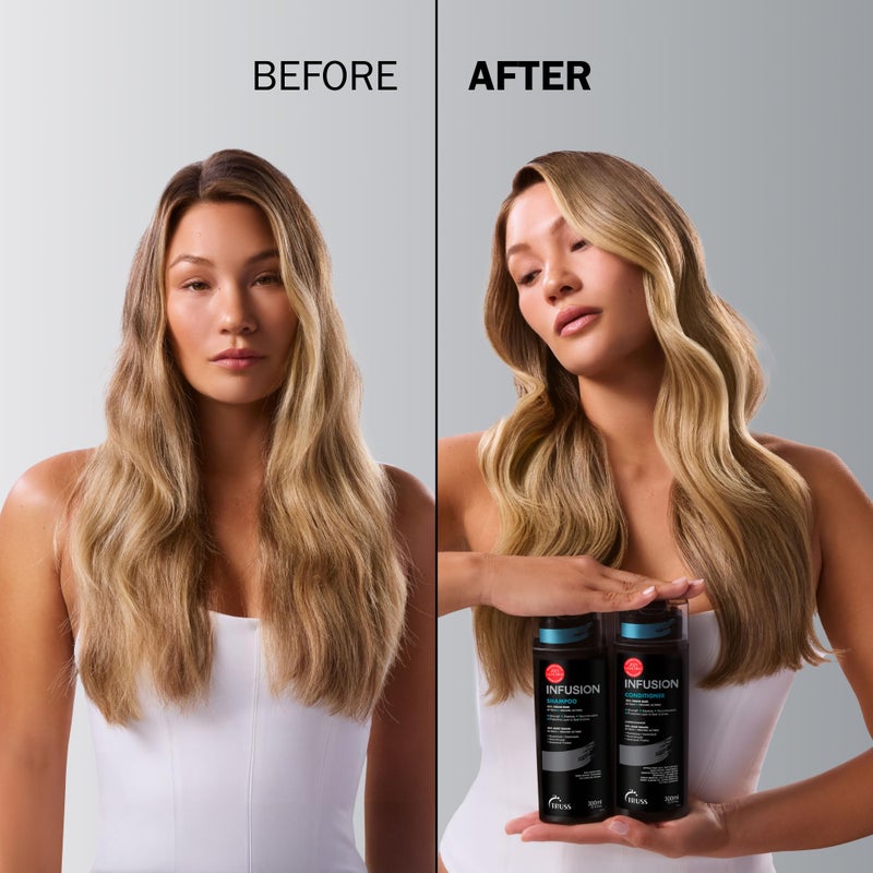 TRUSS Infusion Hair Shampoo - Cleansing Shampoo for Dry Hair Repair, Hydration and Protection - 100% Vegan, Color-Safe Formula with Anti-Aging Benefits (300 ml) - Image 3