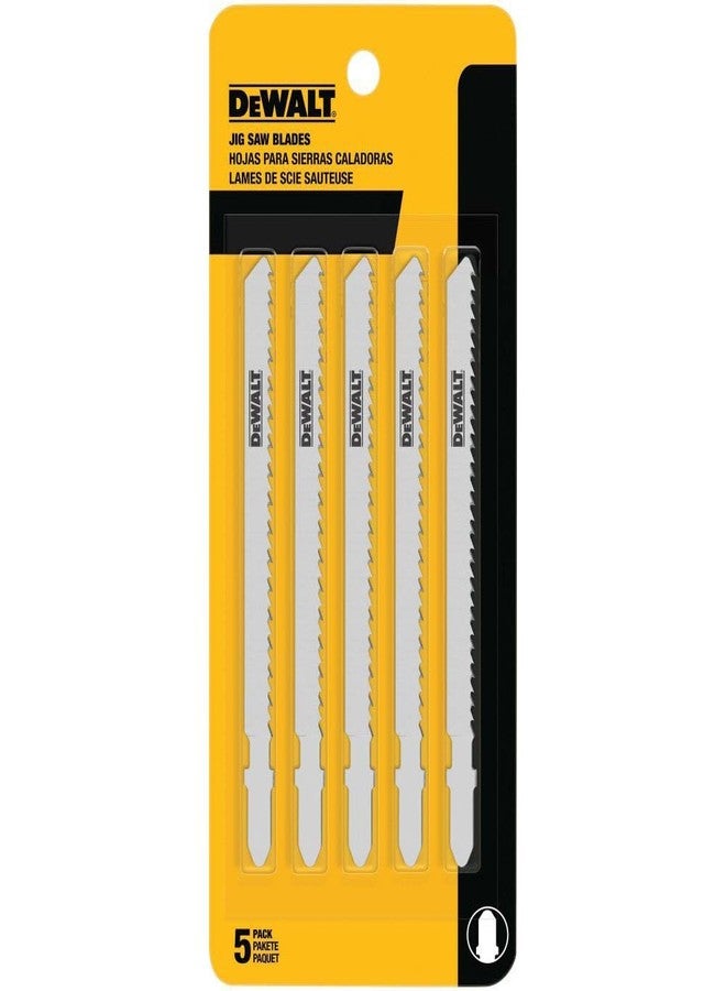 DEWALT DW3753-5 4-Inch 6 TPI Fast Clean Cut Wood Cobalt Alloy Steel T-Shank Jig Saw Blade (5-Pack) - Image 4