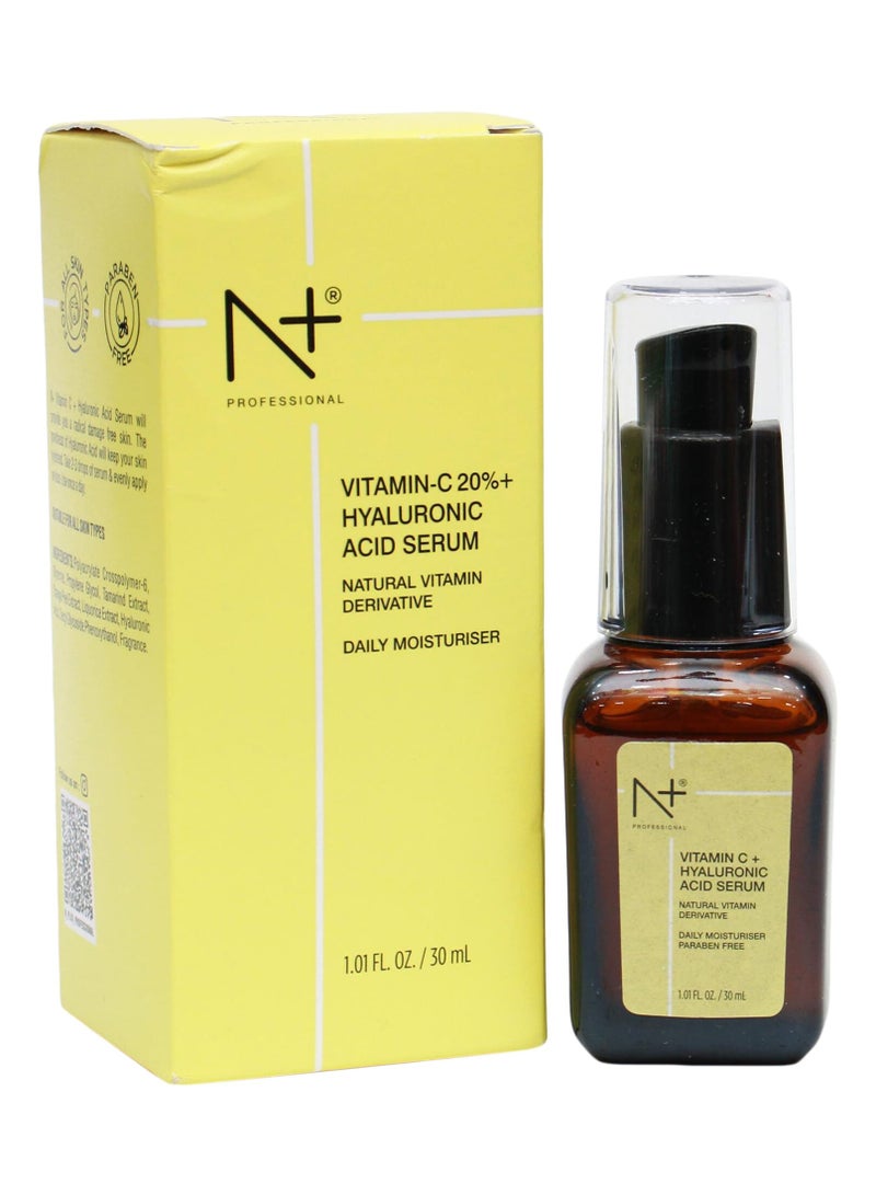 N+ Professional N+ Vitamin C+ Hyaluronic Acid Serum Daily Moisturiser 30 Ml