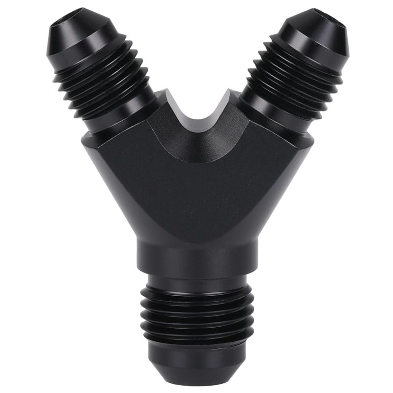 Podavelle 6AN to 4AN 4AN Male Y Block Fitting Splitter Adapter Union Aluminum Black - Image 2