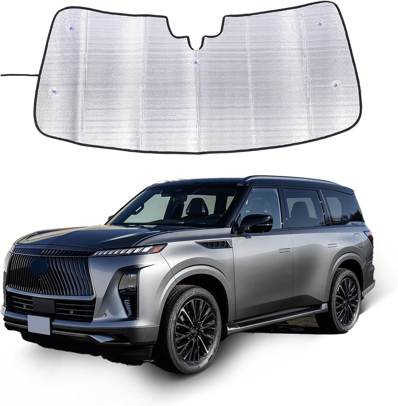 Heutamo غطاء شمسية زجاج أمامي هيوتامو لإنفينيتي QX80 - مانع حراري عاكس - Image 1
