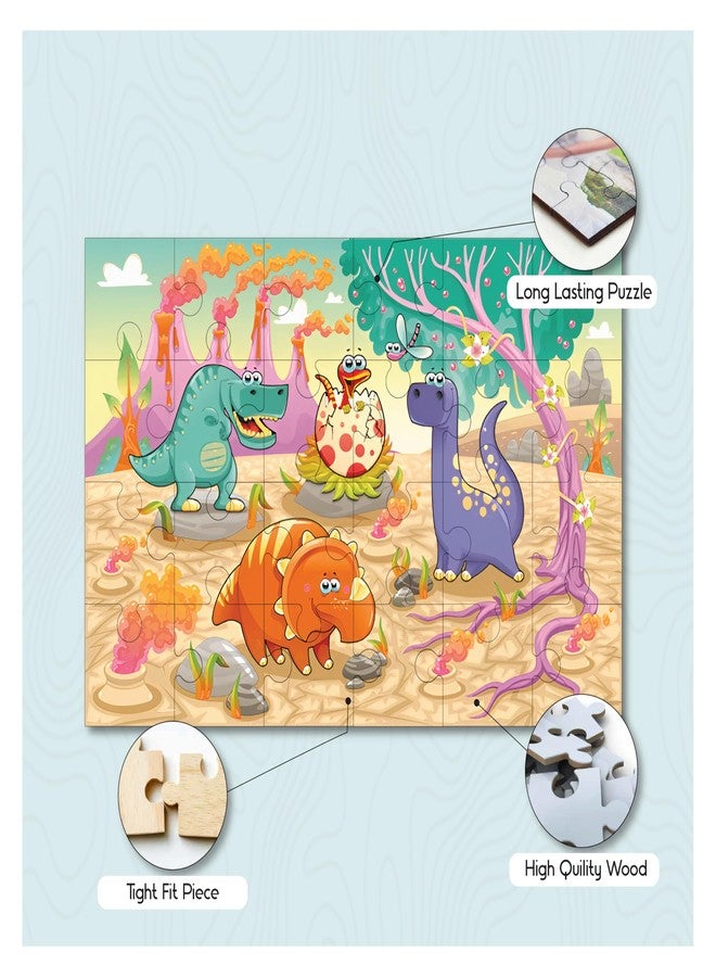 Khilonewale Kids Jigsaw Puzzle 8x12 Inch, 3+ Years – Colorful Educational Floor Puzzle for Toddlers & Preschoolers, Sturdy Learning Toy for Boys & Girls, for Early Learning Fun (Volcano Dinosaurs) - Image 4