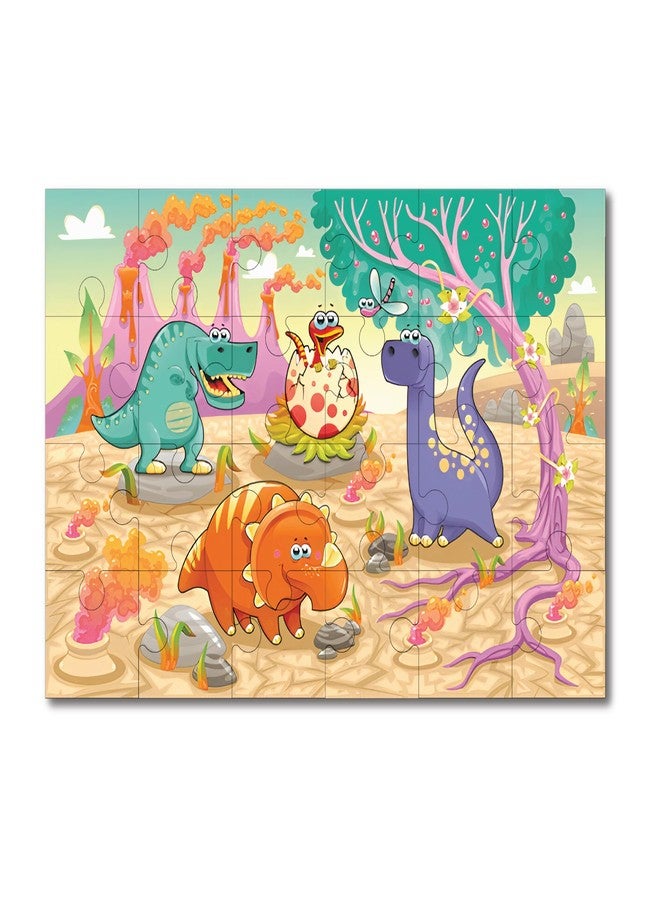 Khilonewale Kids Jigsaw Puzzle 8x12 Inch, 3+ Years – Colorful Educational Floor Puzzle for Toddlers & Preschoolers, Sturdy Learning Toy for Boys & Girls, for Early Learning Fun (Volcano Dinosaurs) - Image 1