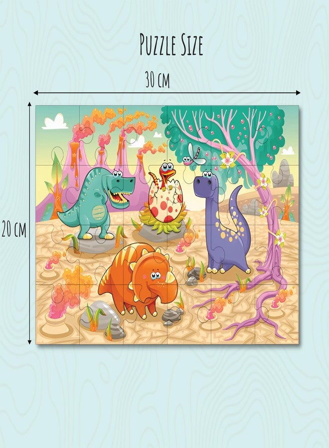 Khilonewale Kids Jigsaw Puzzle 8x12 Inch, 3+ Years – Colorful Educational Floor Puzzle for Toddlers & Preschoolers, Sturdy Learning Toy for Boys & Girls, for Early Learning Fun (Volcano Dinosaurs) - Image 2