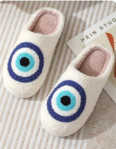 Tellrain Women Slippers Cute Pattern Big Heart Mushroom Warm Soft Bedroom Shoes Fuzzy Closed Toe Sandals Non Slip House Bedroom Slippers - Image 2