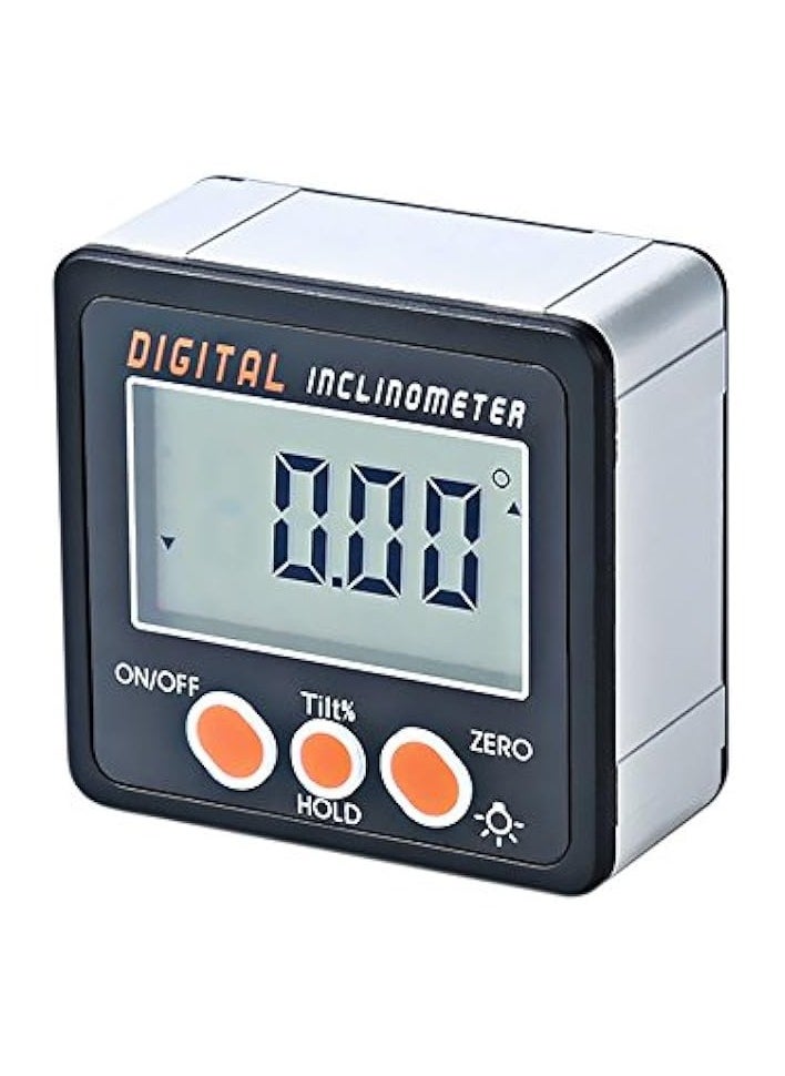 PROMASS Digital Inclinometer, 0-360°Electronic Protractor Aluminum Alloy Shell Digital Bevel Box Angle Gauge Meter Magnets Base  - Image 1