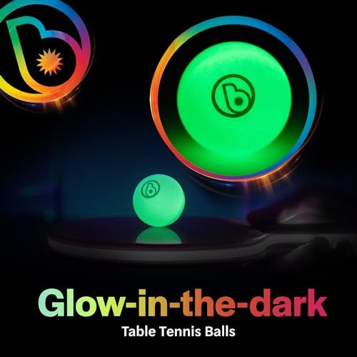 Brightz Glow in the Dark Ping Pong Balls 6-Pack – Green Neon Colored, Cup Pong & Table Tennis Balls – Light Up Ping Pong Accessories for Backyard House Party Set - Image 2