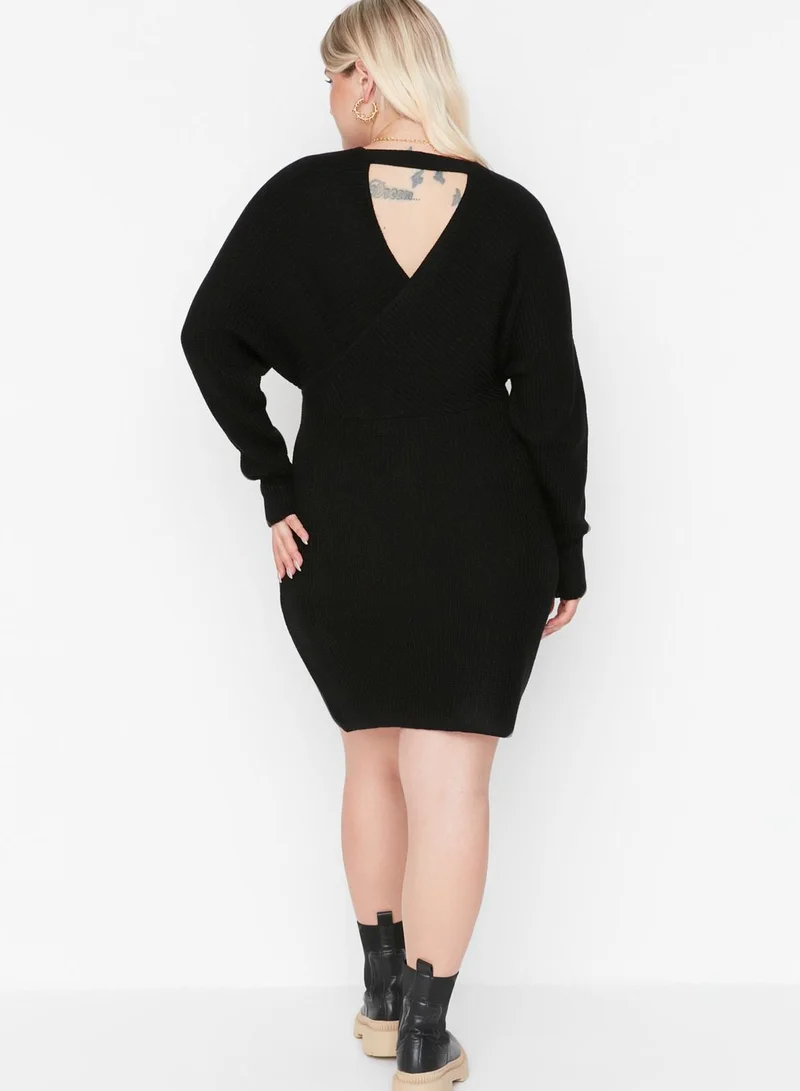 Trendyol Curve Black Knit Dress