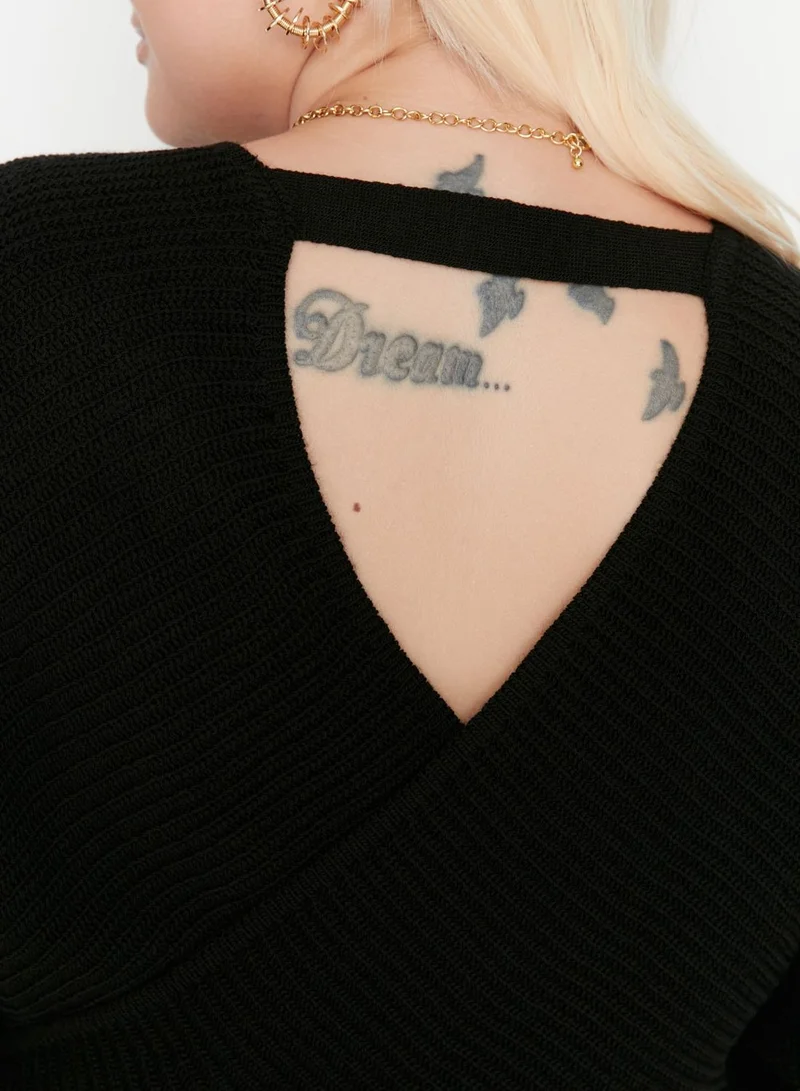 Trendyol Curve Black Knit Dress